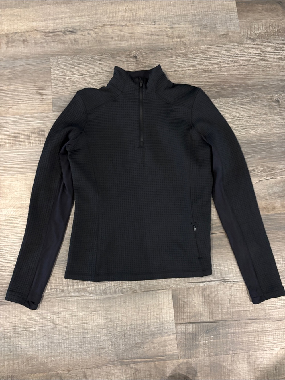 NWOT Lululemon 1/2 Zip LS  Size 6  Black Top Athletic Leisure